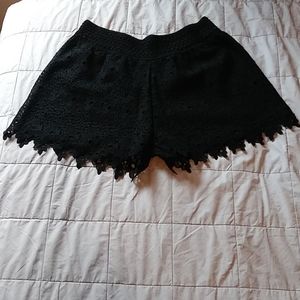 Black New Mix "Lace" Shorts